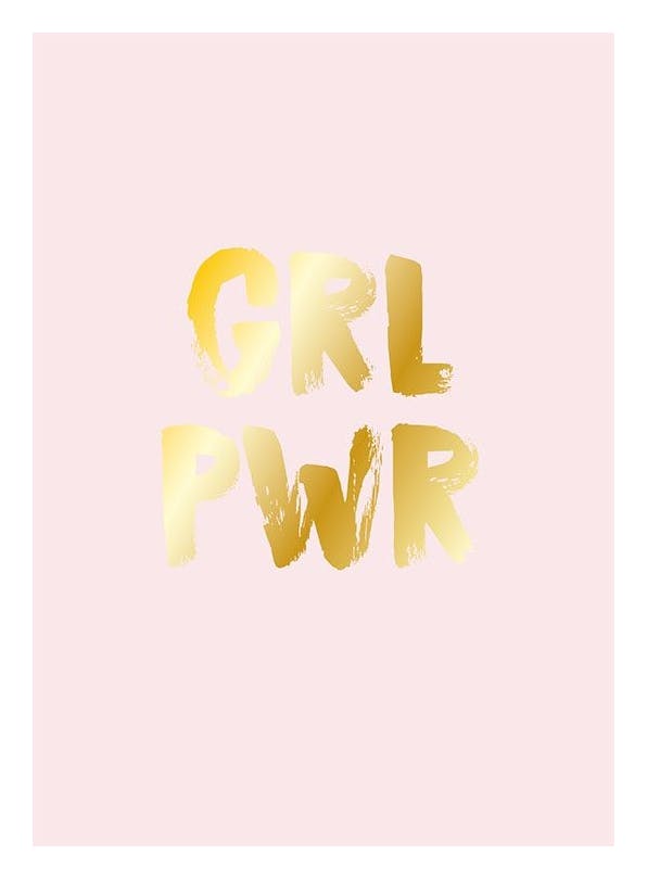 Girl Power Gold Print (30x40 cm)- Text posters