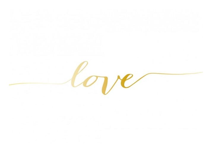 Prints - Love L Gold Print (21x30 cm) - Text posters