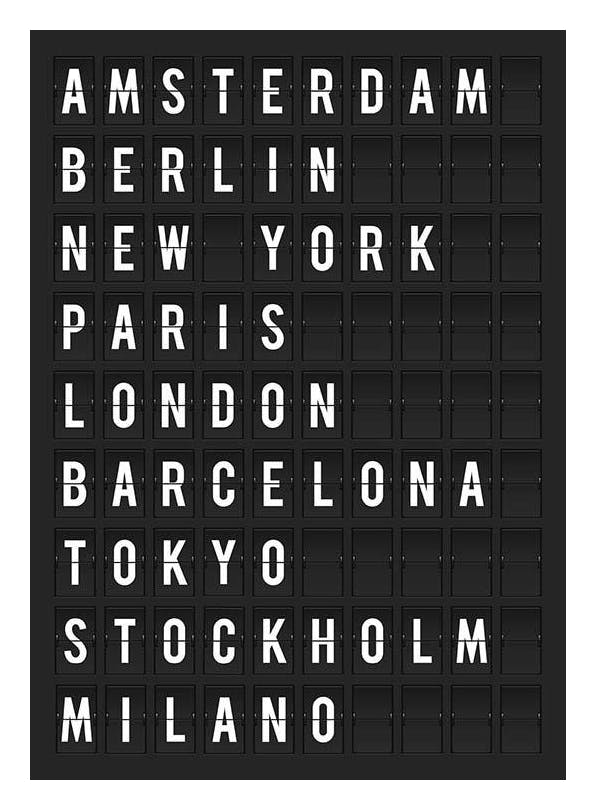 Prints - Travel The World Print (30x40 cm) - Text posters