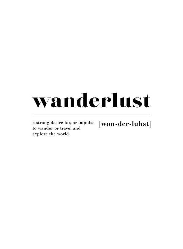Wanderlust Poster (13x18 cm) - Poster mit Sprüchen