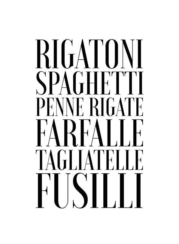 Pasta Affiche (30x40 cm) - Affiches typographiques et citations