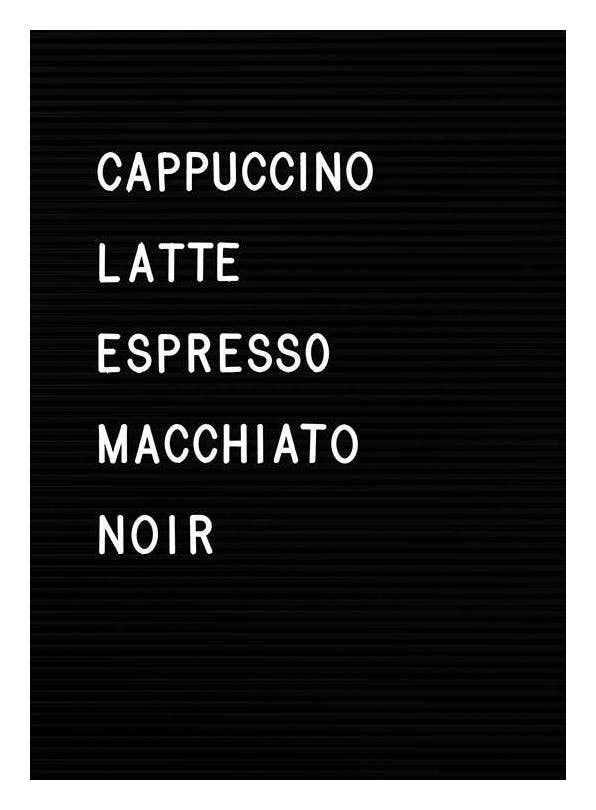 Coffee Chart Poster (30x40 cm)