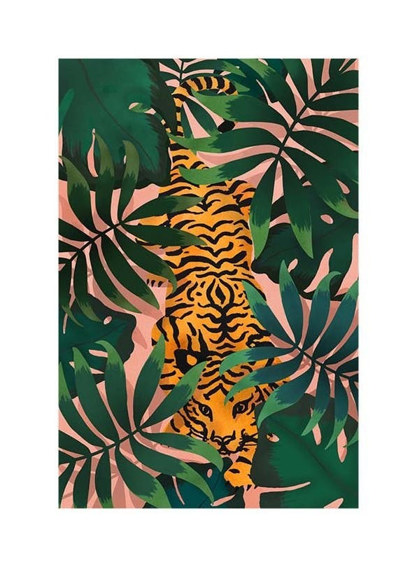 Prints - Tiger In Jungle Print (30x40 cm) - Animal art prints
