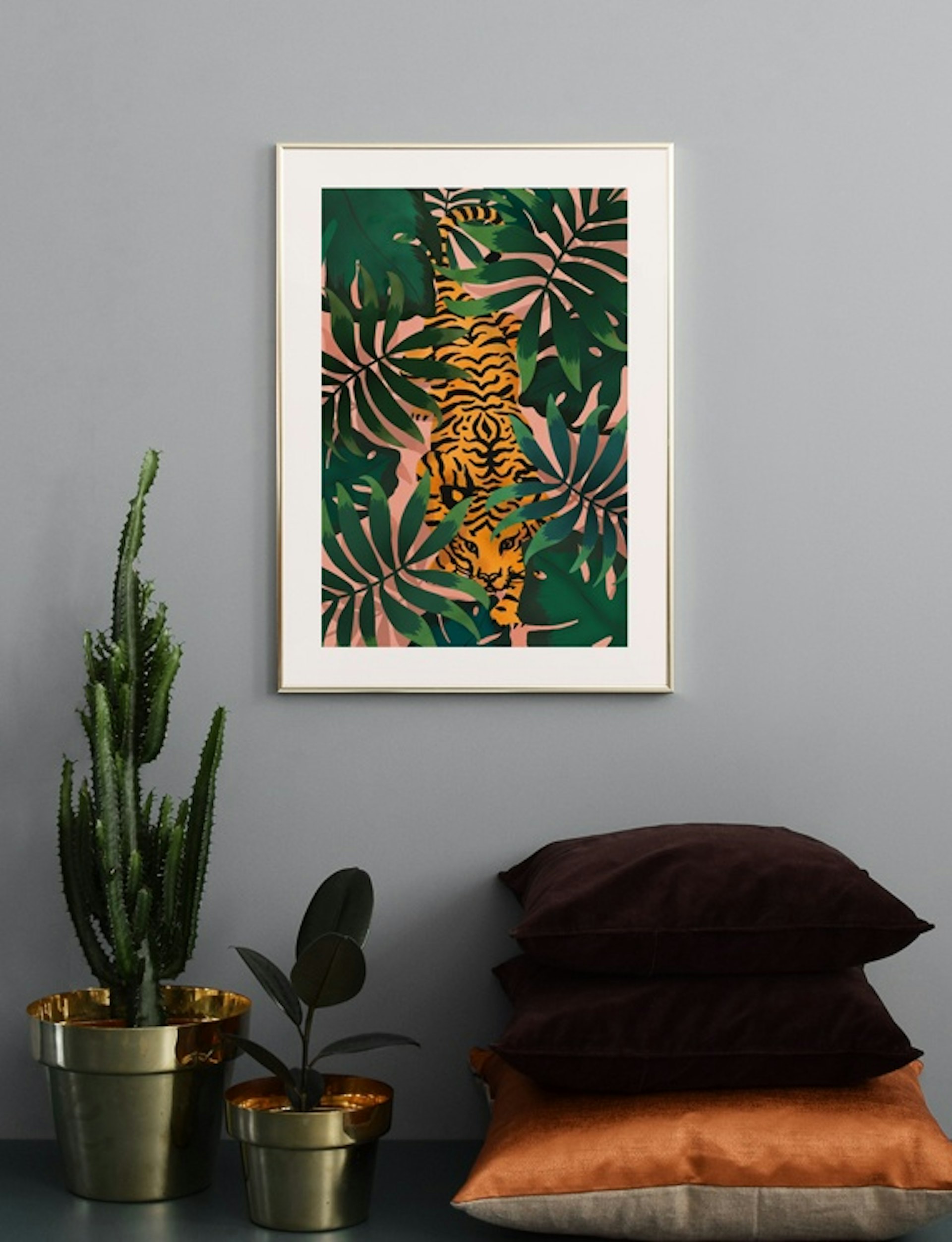 Tiger In Jungle Poster