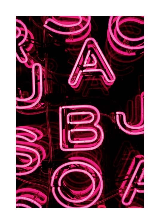 Neon Letters Poster 0