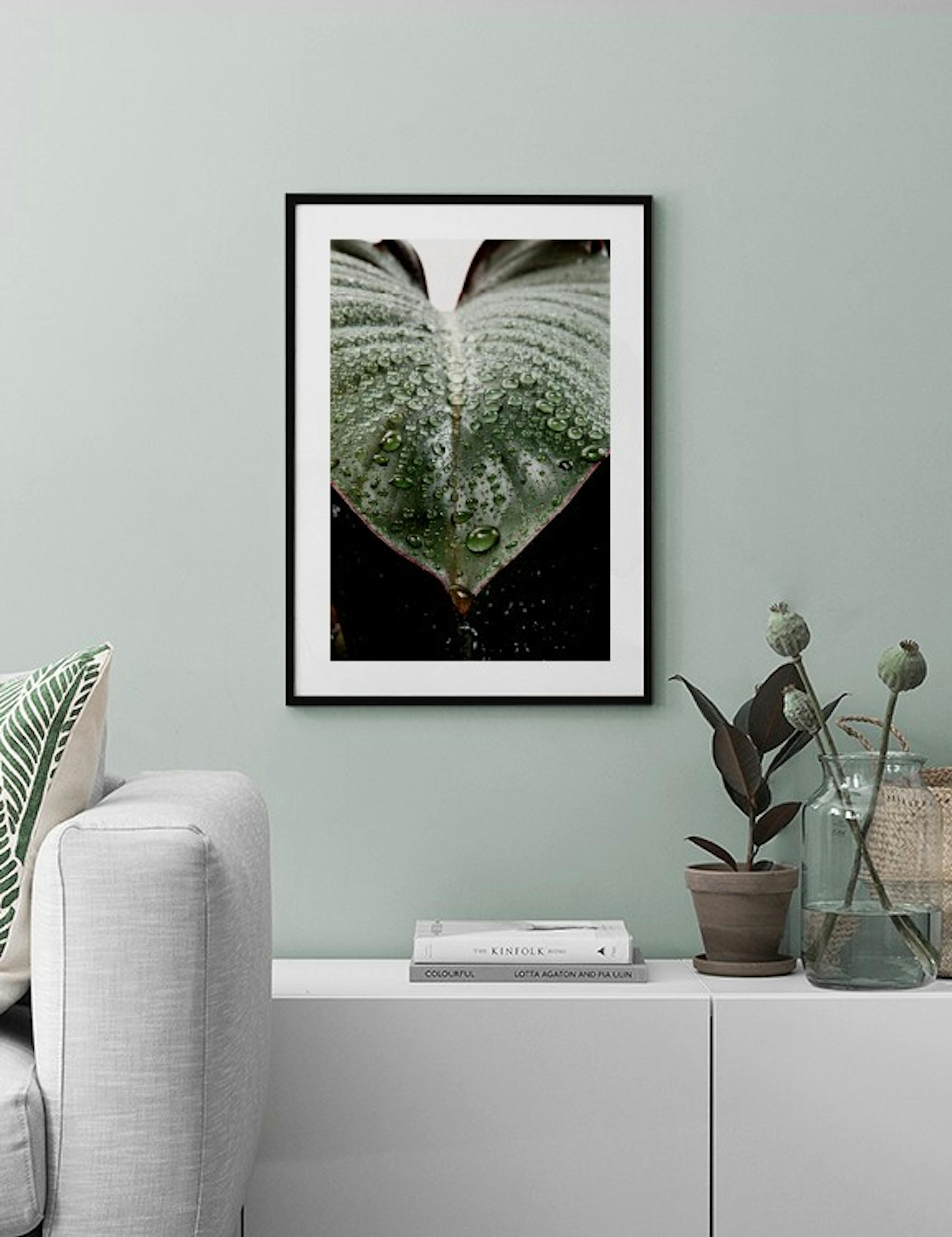 Wet Rubber Leaf Two Affiche
