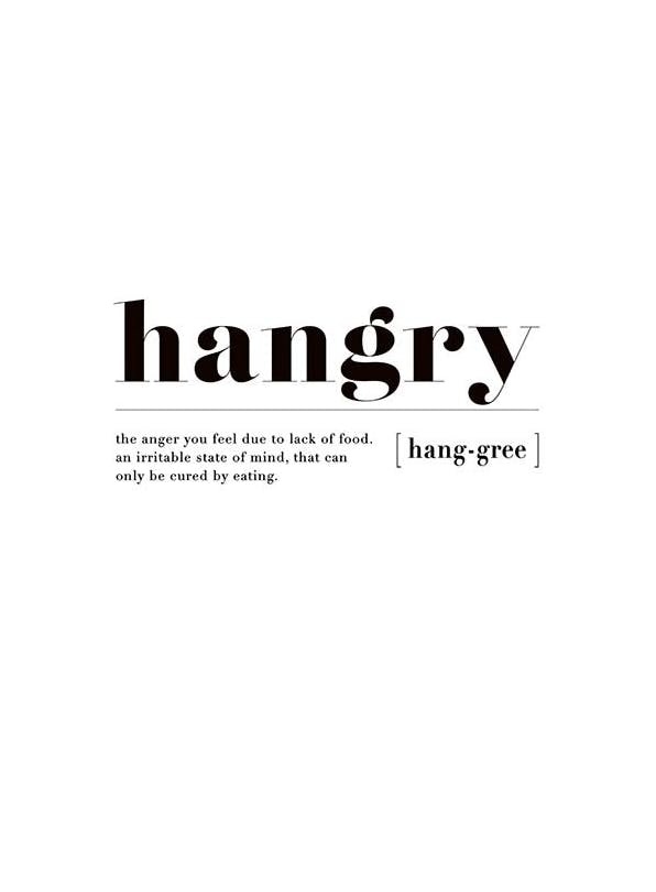 Hangry Poster (21x30 cm) - Poster mit Sprüchen