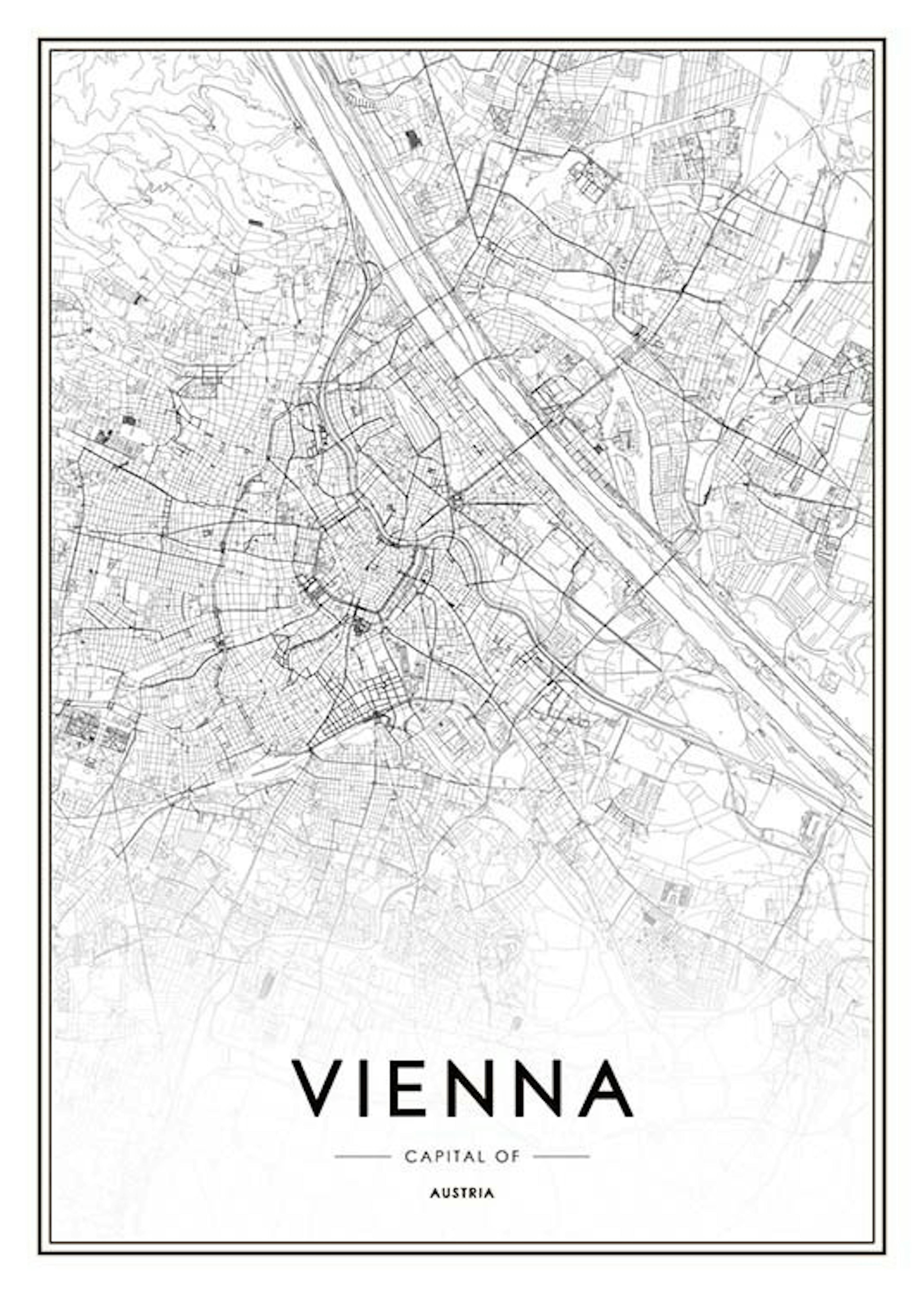 Vienna Map Affiche 0