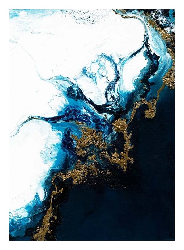 Blue tide Plakat (70x100 cm) - Kunstplakater