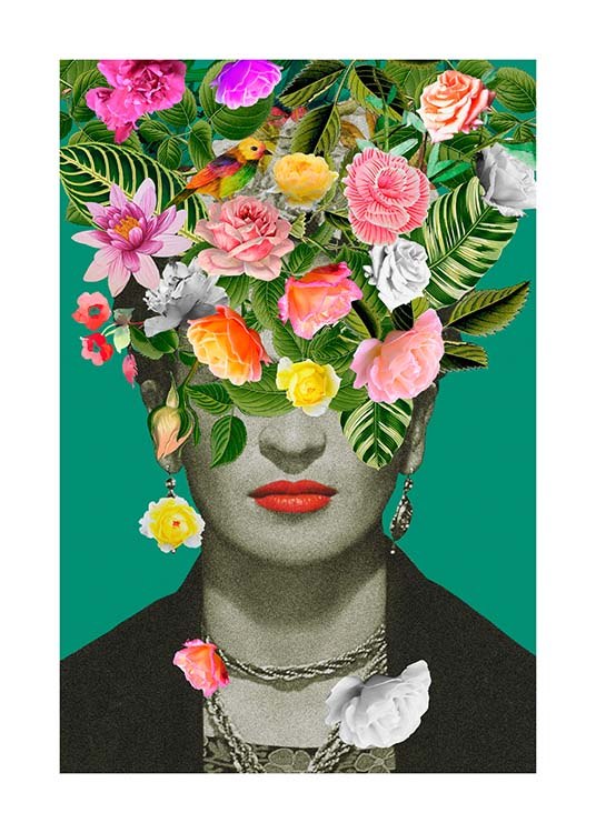 acceptere Brink frisk Frida Floral 1 Plakat - Grafiske blomster - desenio.dk