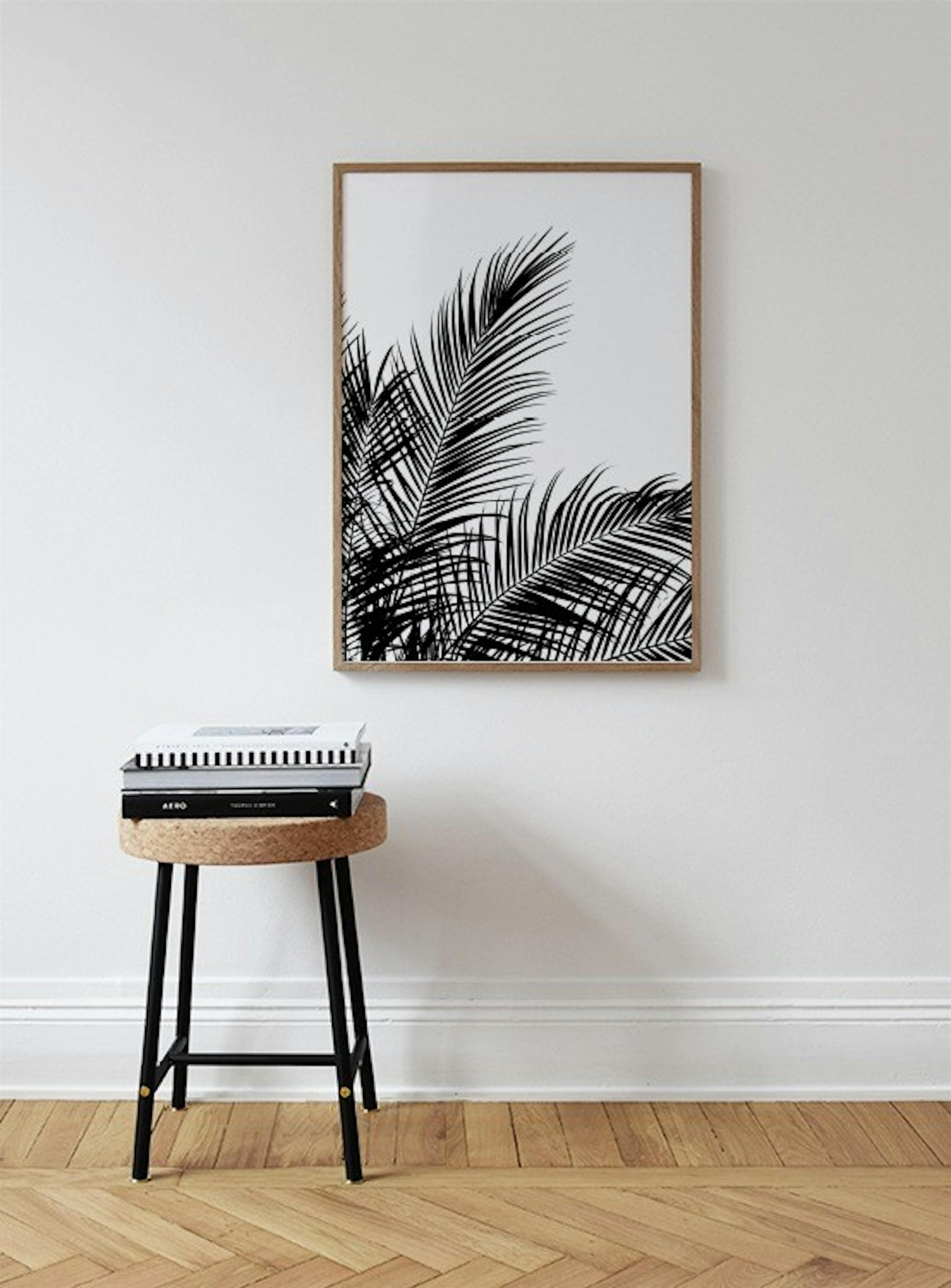 Black Palm Tree Two Print