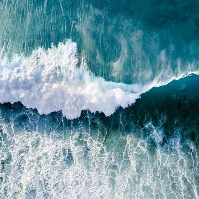 Quadro di mare, stampa su tela, poster. Onde sulla spiaggia