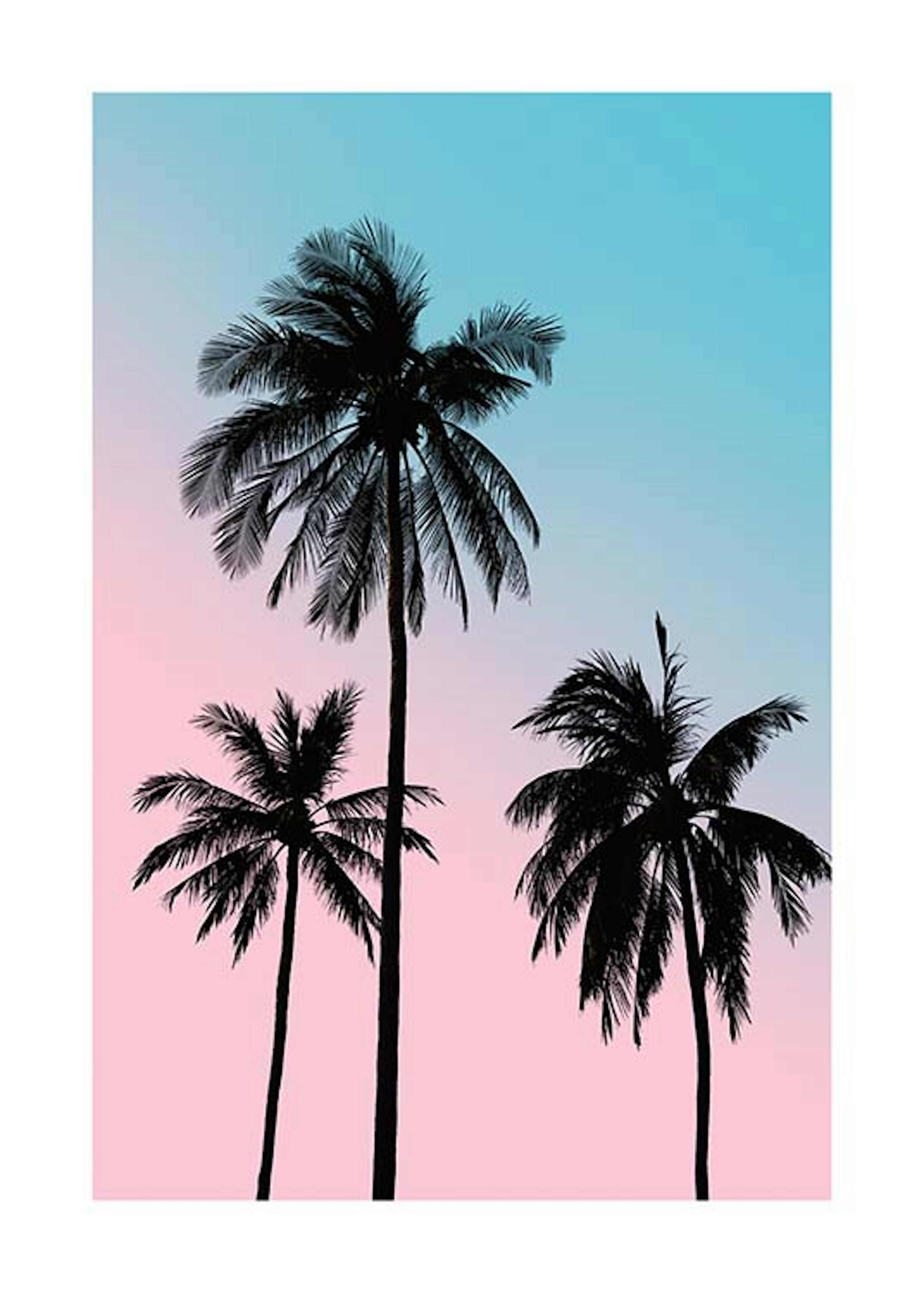 Pink Palm Sky Print 0