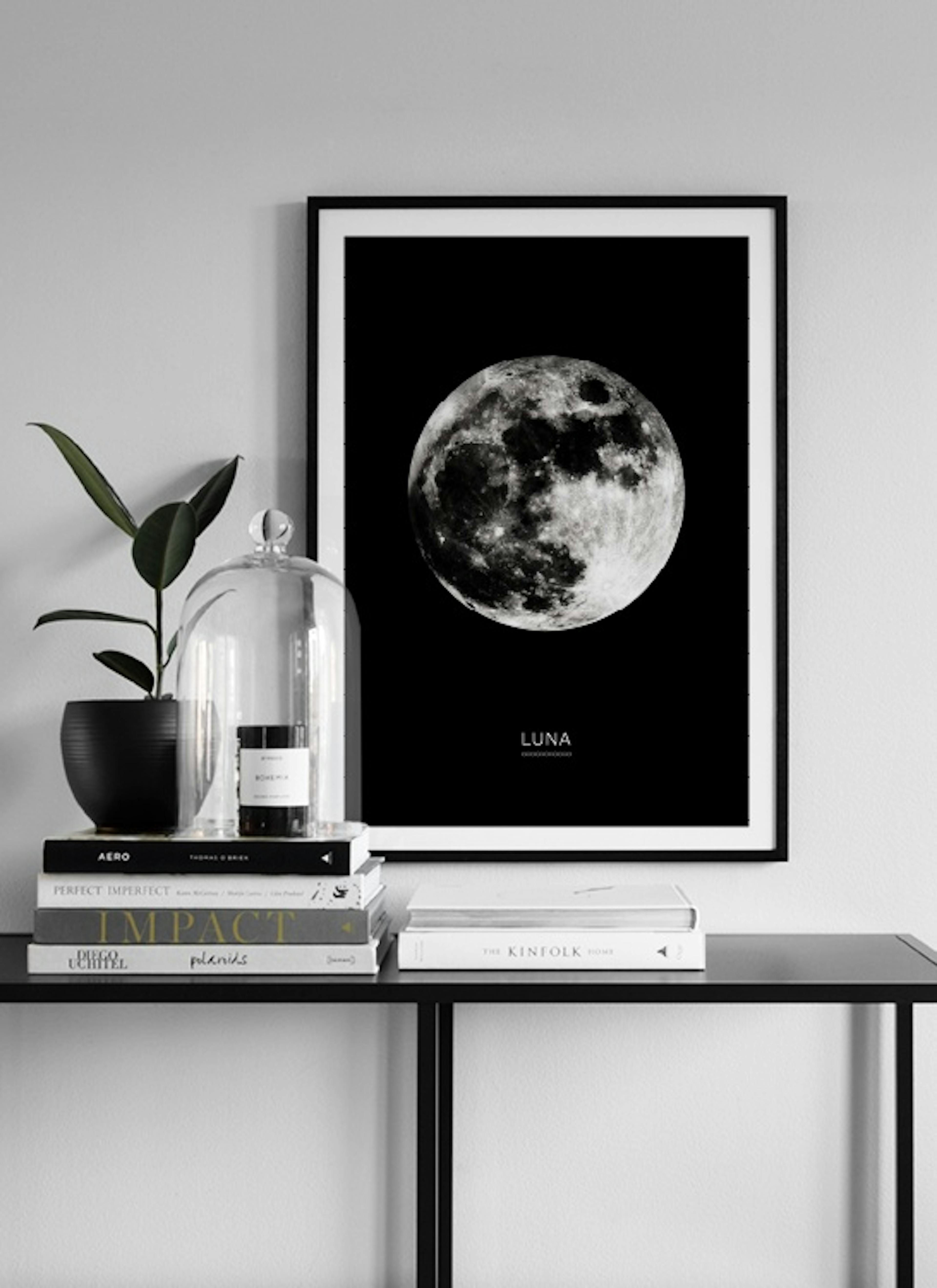 Moon In Black Print