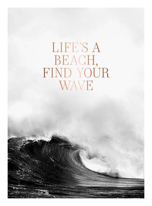 Life's A Beach Poster (21x30 cm) - Poster mit Sprüchen