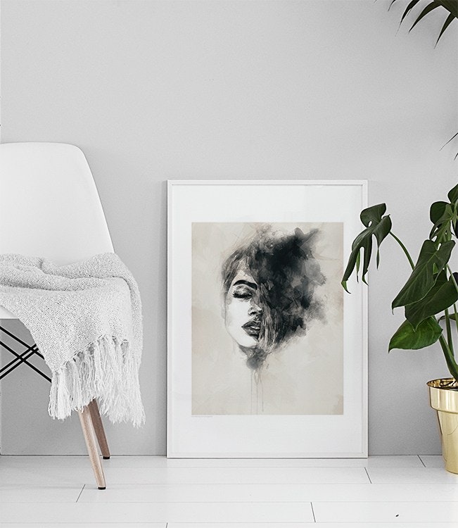 Zwart-witte print en posters met kunst en fashion, winkel online