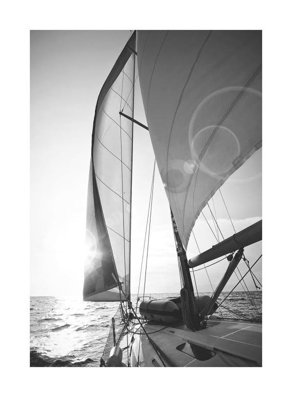 Sailing Poster (50x70 cm)- Quadros a preto e branco