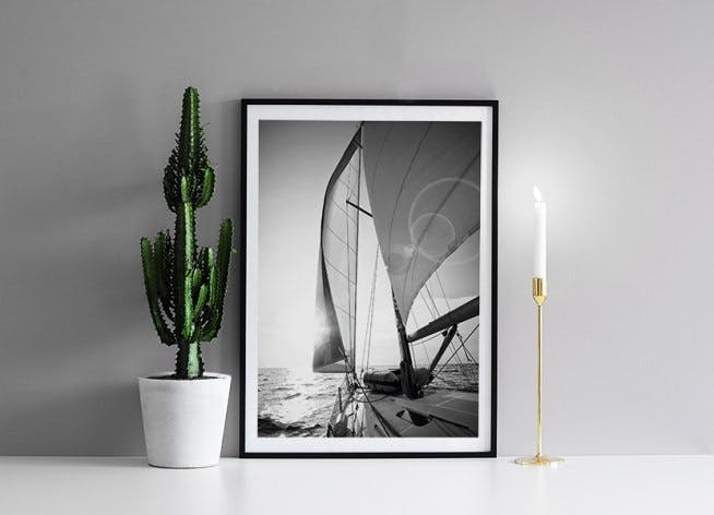 Print en blanco y negro para una decoración estilosa, elegantes fotografías en m