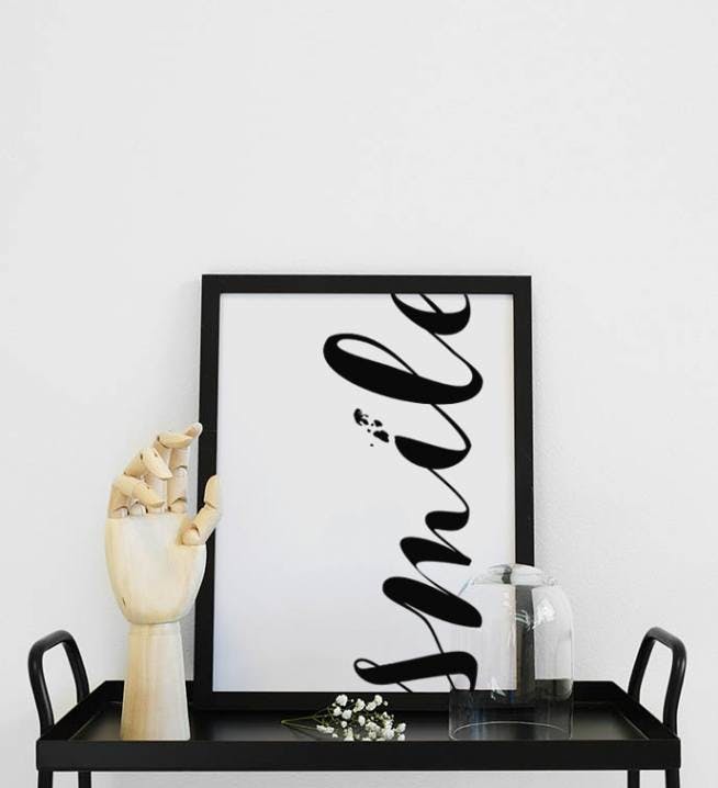 Typography prints with text and graphic motifs online