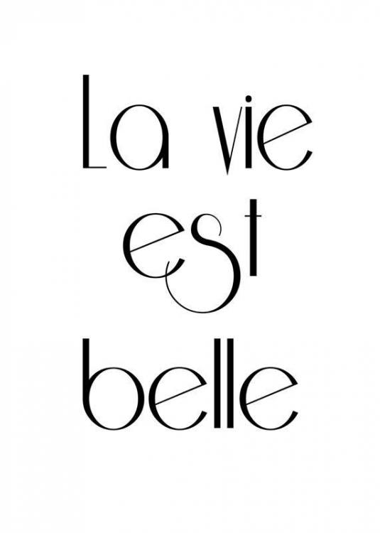 Belle, Poster La Est Vie