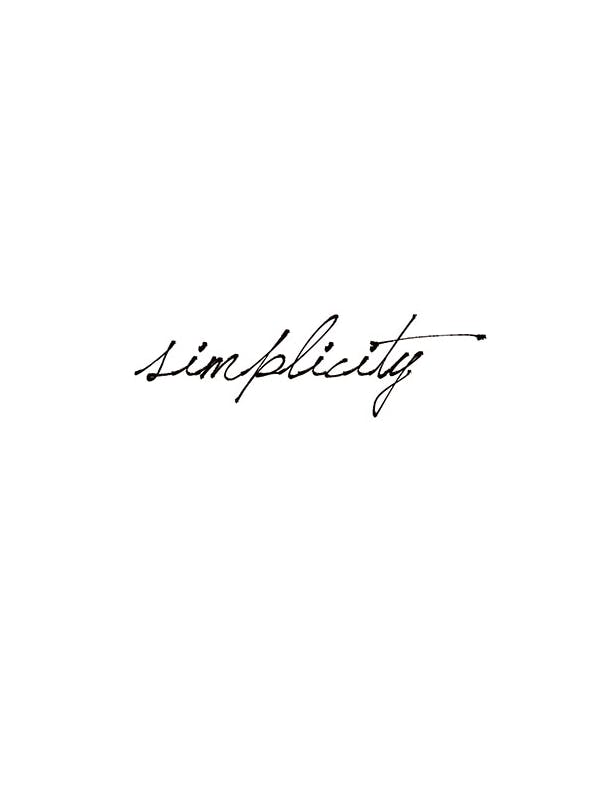 Simplicity White, Poster (30x40 cm) - Affiches typographiques et citations