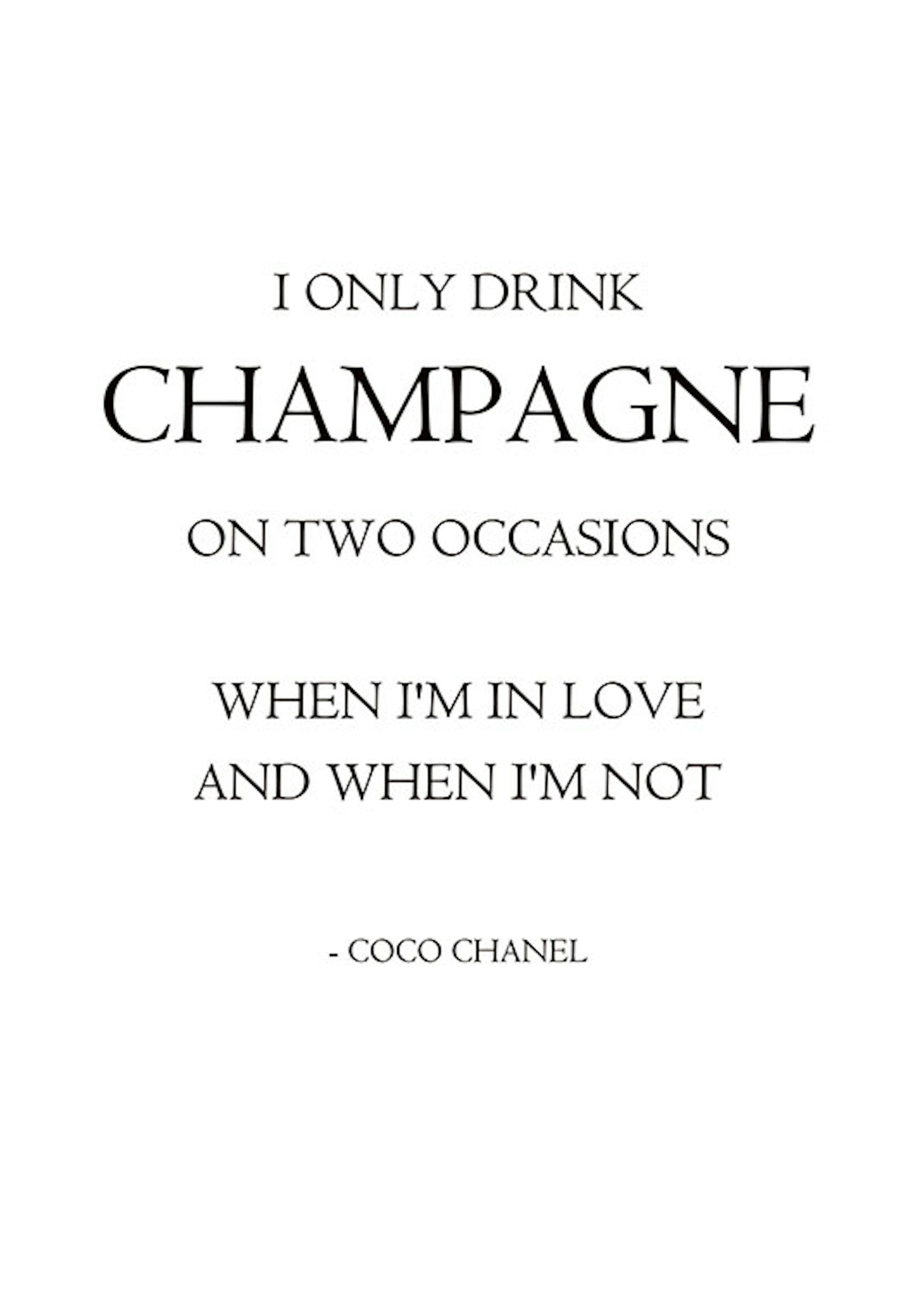 I Only Drink Champagne Poster 0