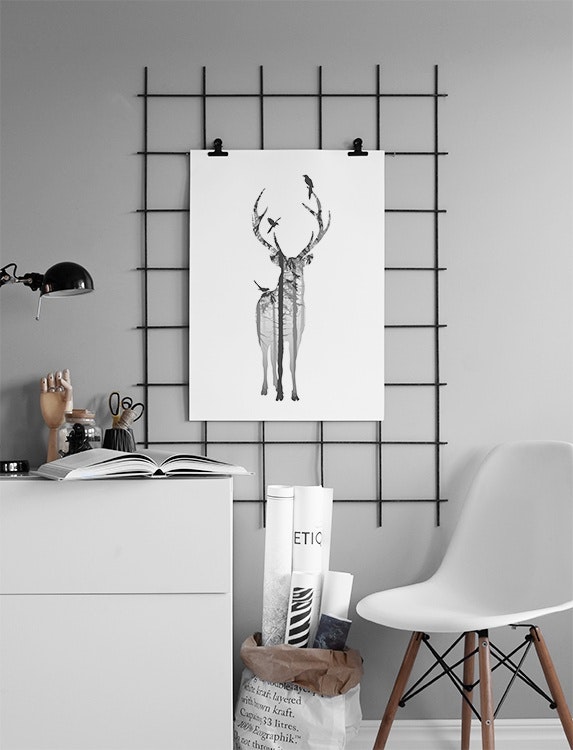 Pósters y print para una decoración nórdica con animales en blanco y negro