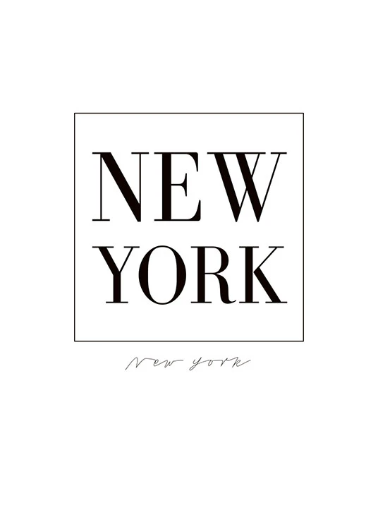 Affiche à cadre noir de New York de Desenio