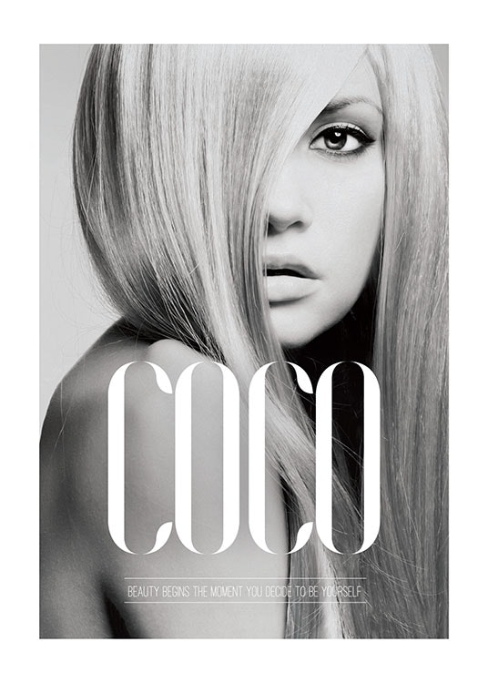 Plakater og posters med trendy fashion- og motemotiv, Coco Chanel