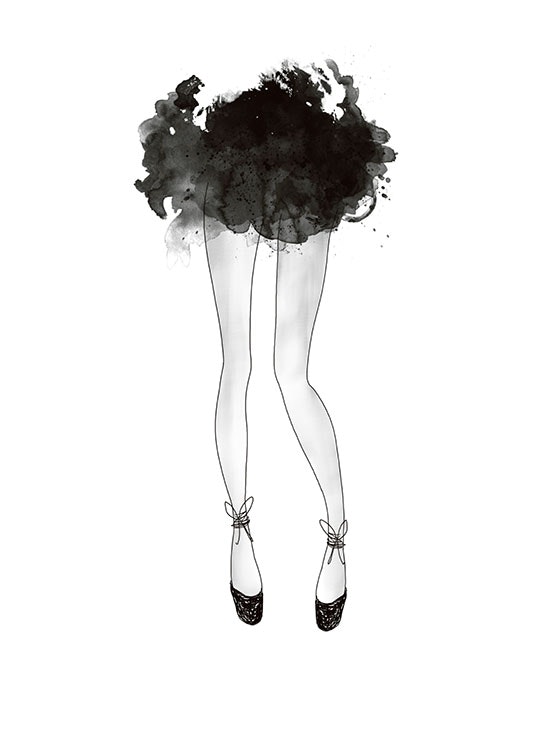 Posters and prints with ballerina illustration online