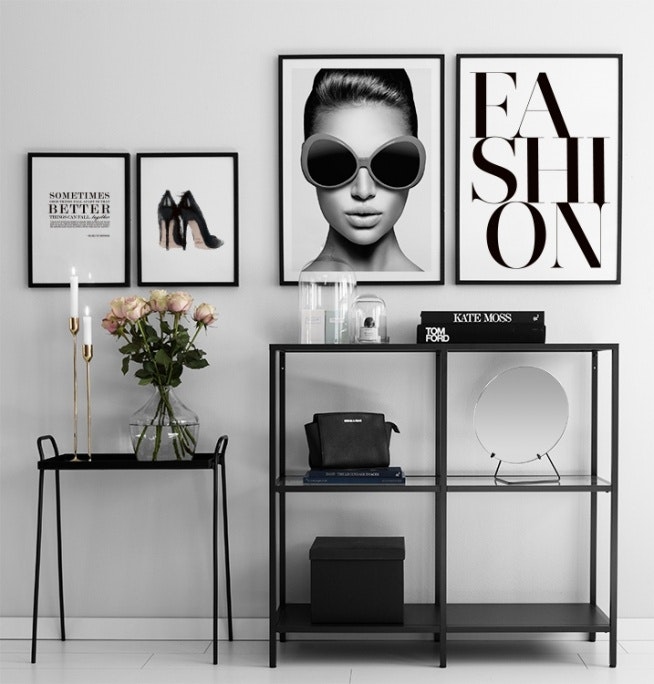 Fashion illustrations, posters and prints with Jimmy Choo shoes.
