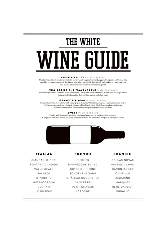 White Wine Guide, Poster