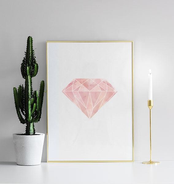 Graphic diamond posters for interior design. Posters and prints online.