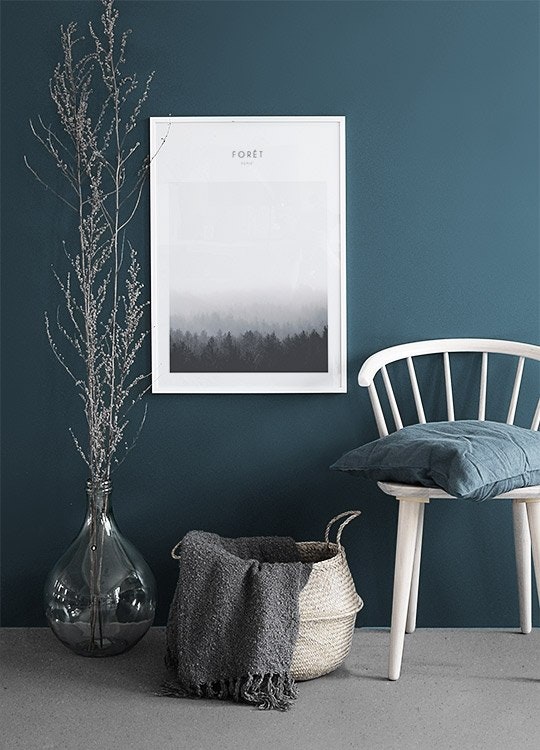 Prints with Scandinavian art. Poster with nature