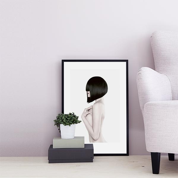 Print with a photo online for a pink interior design