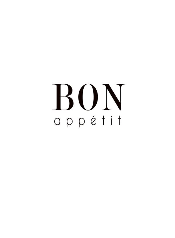 Bon Appétit, Poster (21x30 cm) - Affiches typographiques et citations