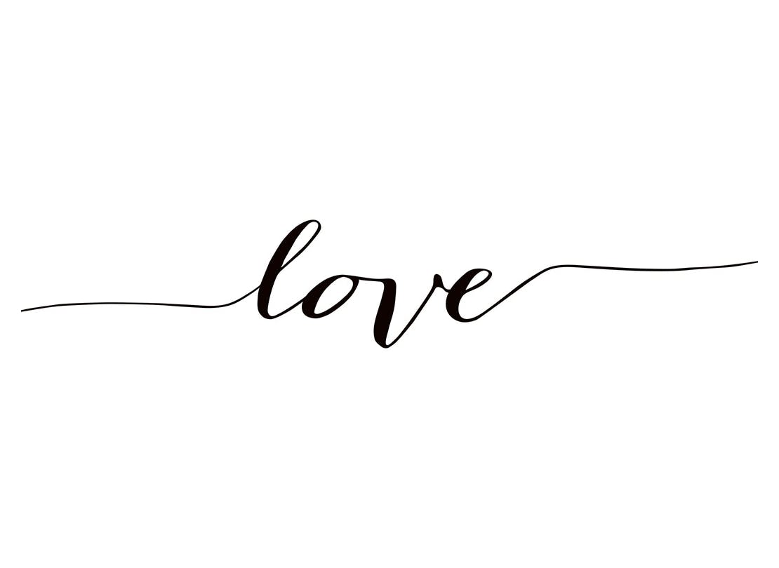 Love I, Poster (30x40 cm) - Affiches typographiques et citations