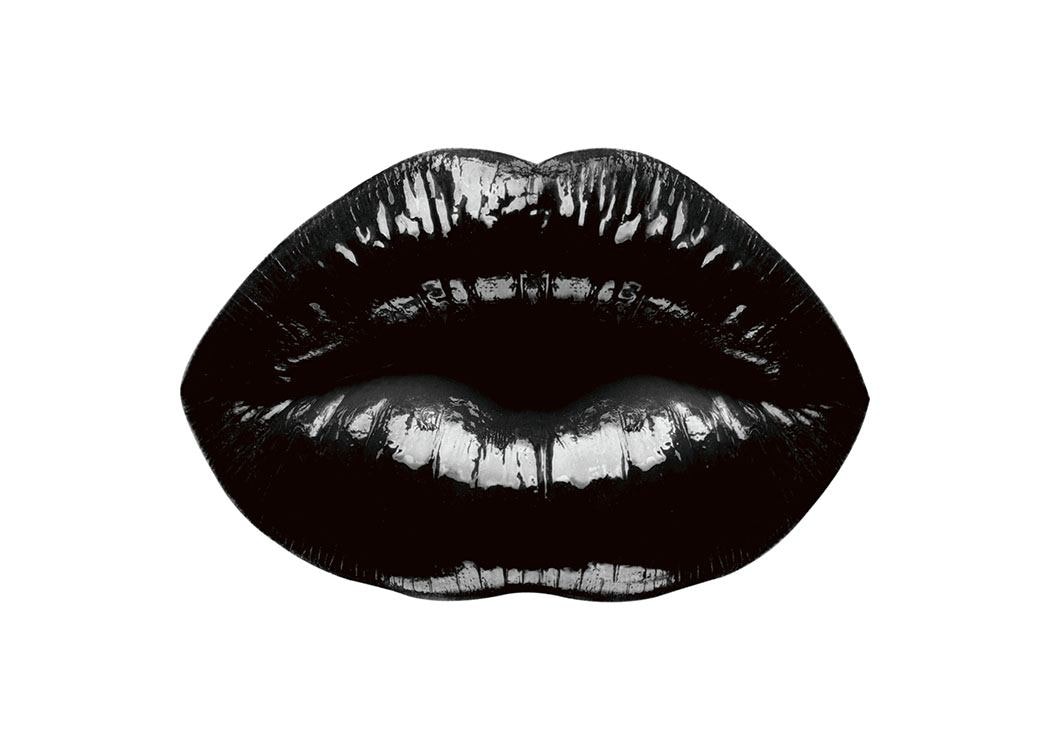 Lámina en blanco y negro con boca en forma de beso, exquisito cuadro para el hog