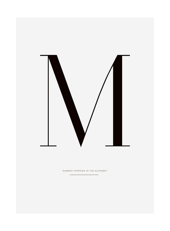 Graphic M, Poster (50x70 cm) - Letterkunst