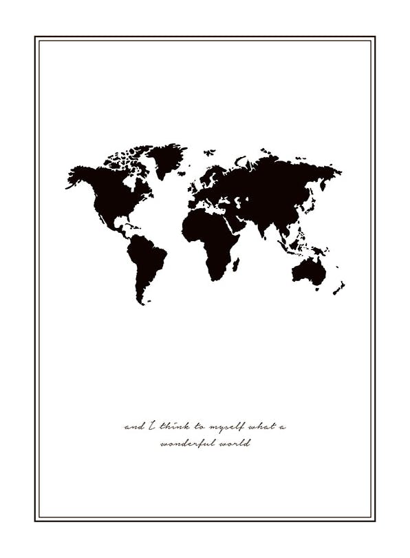 Prints - Wonderful World, Print (30x40 cm) - Maps and cities posters