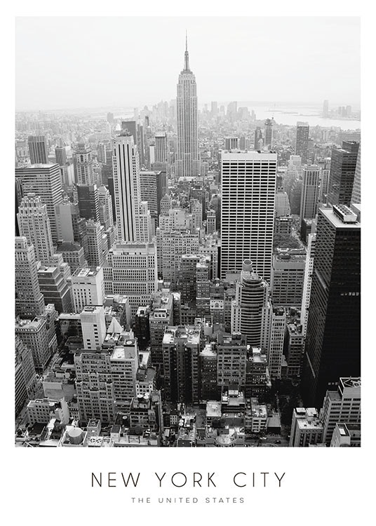 Elegantes cuadros en línea de Nueva York, láminas en blanco y negro