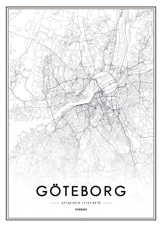 Posters online met kaarten en steden