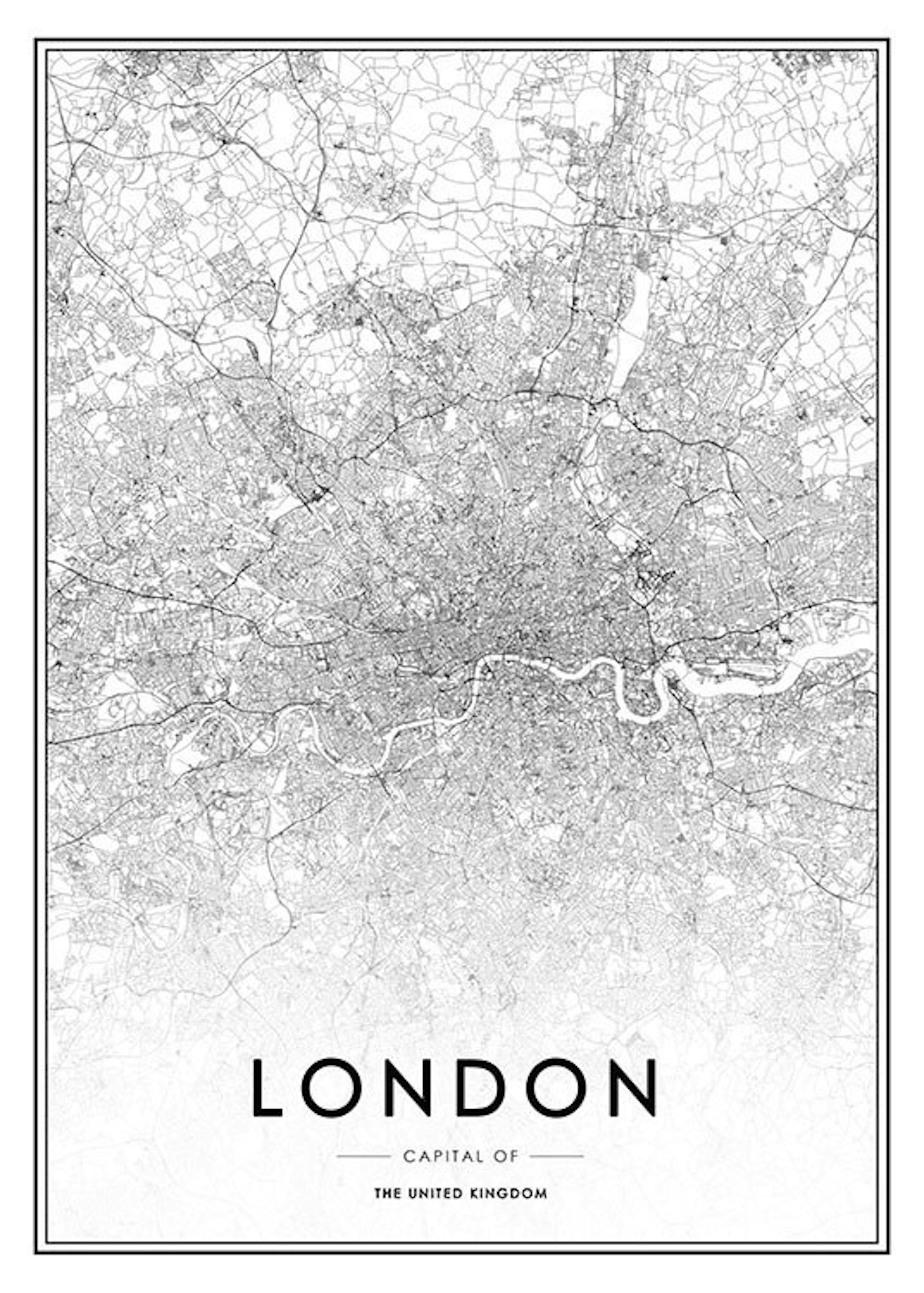 London Karta Poster 0
