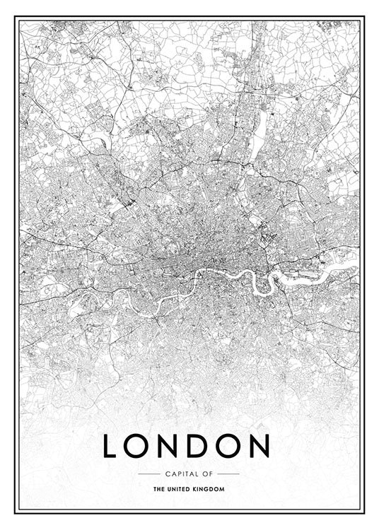 Moderne plakater og posters med kart og byer
