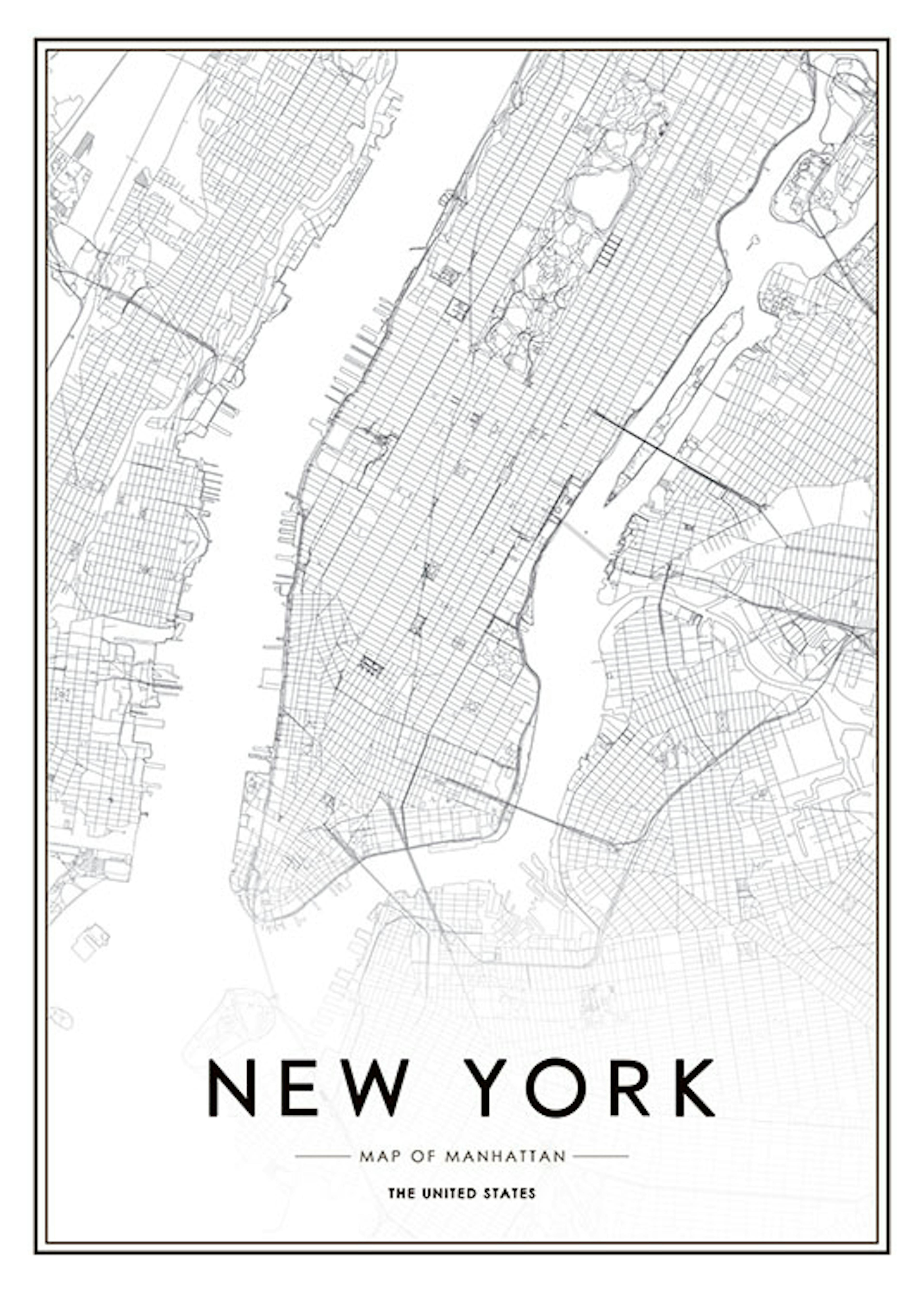 New York Map 포스터 0