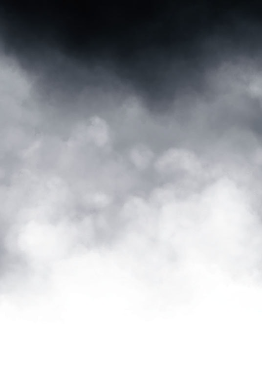 Snygg poster i svartvitt med moln
