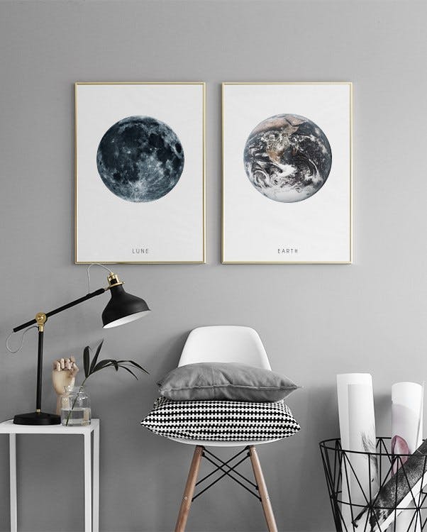 Posters and prints for modern interior design. Stylish prints with art motifs