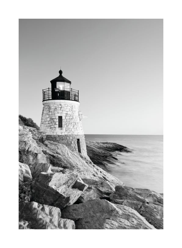 Lighthouse, Posters (50x70 cm) - Zwart wit posters