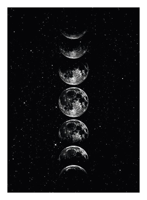 Moon Star Sky Poster (30x40 cm)