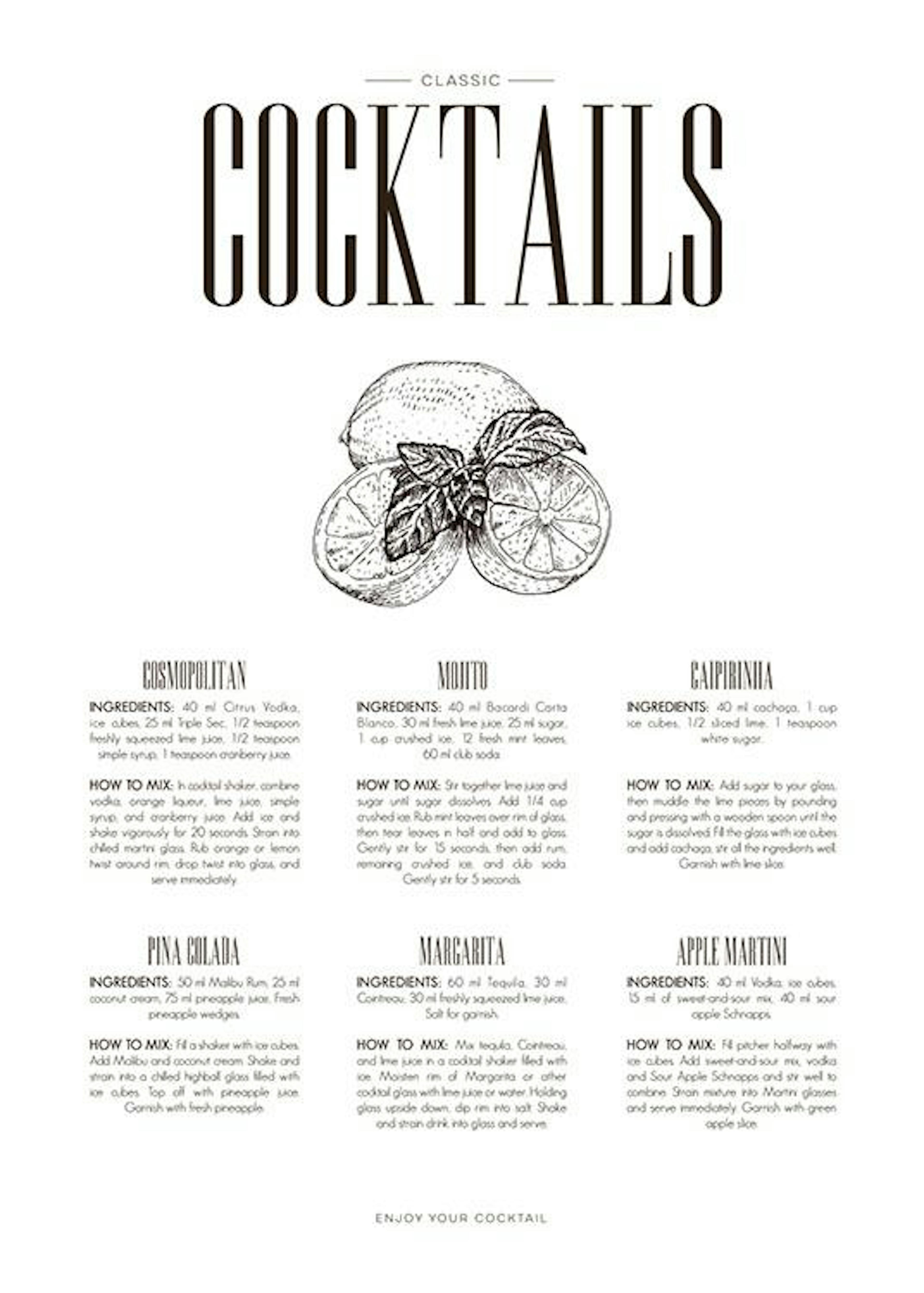 Cocktails Poster 0